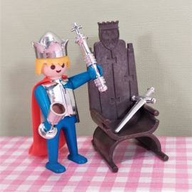 Vintage Playmobil 3331 koning met troon - Playmobil ridders