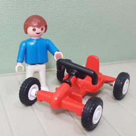 Playmobil 3358 jongen met skelter - jaren 80