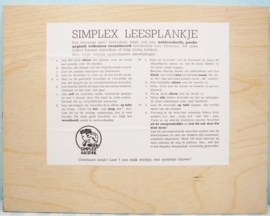 Vintage Simplex leesplankje no. 223 - houten speelgoed
