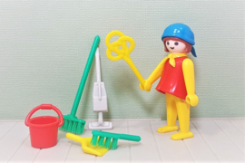 Vintage Playmobil 3315 werkster - schoonmaakster - 1976/1980