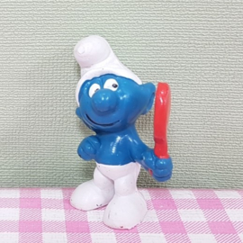 Vintage Smurf met spiegel  -  Schleich Peyo 1972