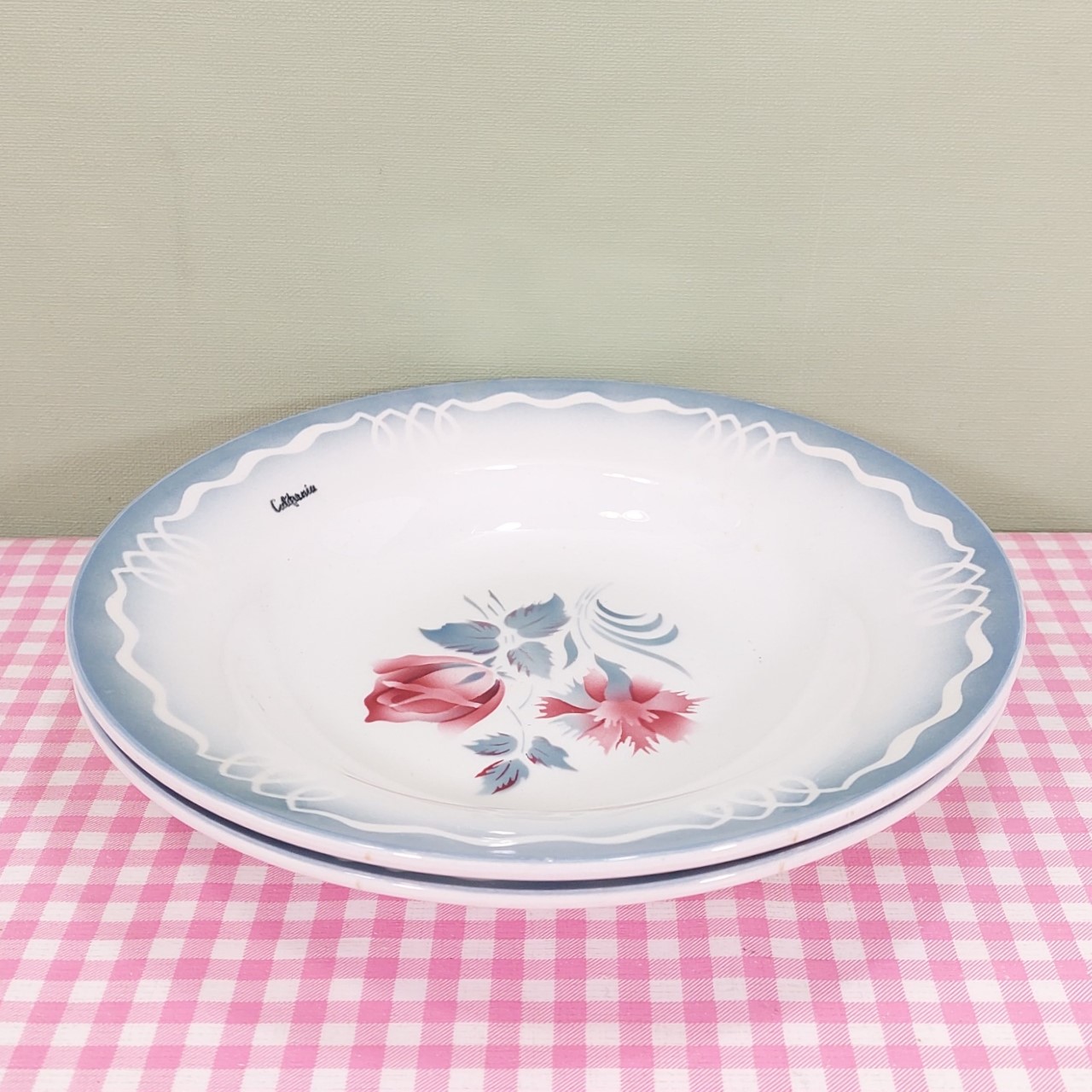 Vintage California - Maastricht servies diepe borden - set 2 - Jaren 40/50