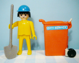 Vintage Playmobil figuur vuilnisman - 1978