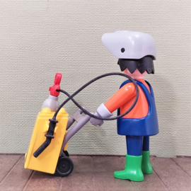 Playmobil 3678 lasser met helm en gasfles - Playmobil Citylife