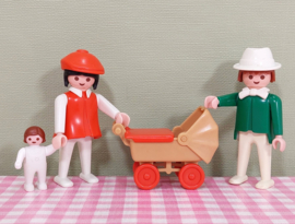 Vintage Playmobil 3592 Familie met kinderwagen - Playmobil City Life