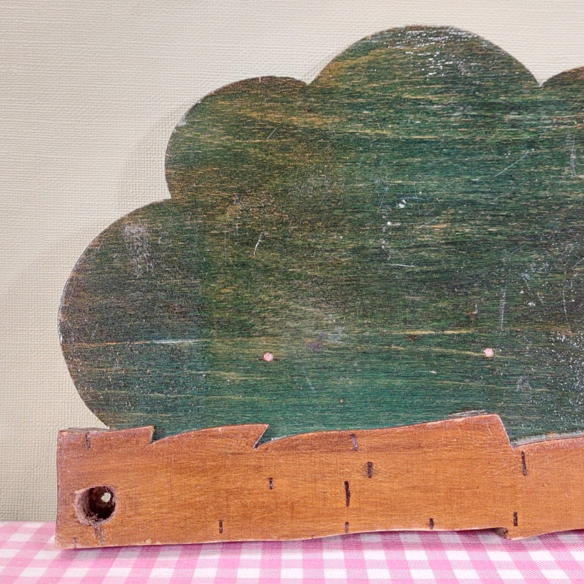 Vintage houten speelgoed - kinderkapstok met vogeltjes - Jaren 70