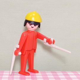 Vintage Playmobil 3237 ziekenhuis patient figuur rood - 1976