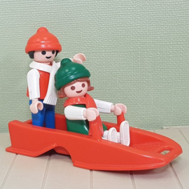 Vintage Playmobil 3327 kinderen met slee - jaren 80