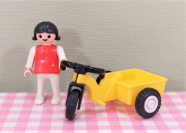 Vintage Playmobil 3359 meisje op driewieler - jaren 80