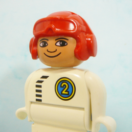 Vintage Lego Duplo figuur racewagen - Voertuigen