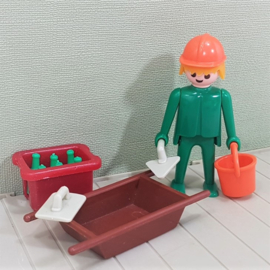 Vintage Playmobil 3312 bouwvakker met gereedschap - 1974