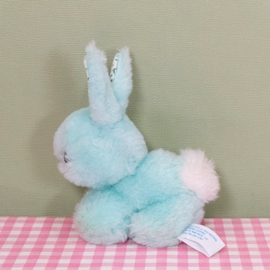 Vintage Dan-Dee knuffel konijn haasje mintgroen - 10 cm - 1979