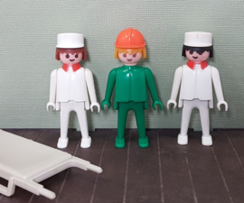 Vintage Playmobil 3361 verplegers met patient op brancard - ziekenhuis - 1976