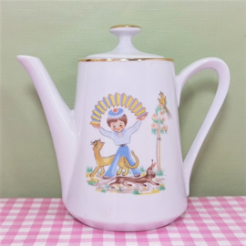 Vintage kinderservies theepotje - jaren 60 porselein