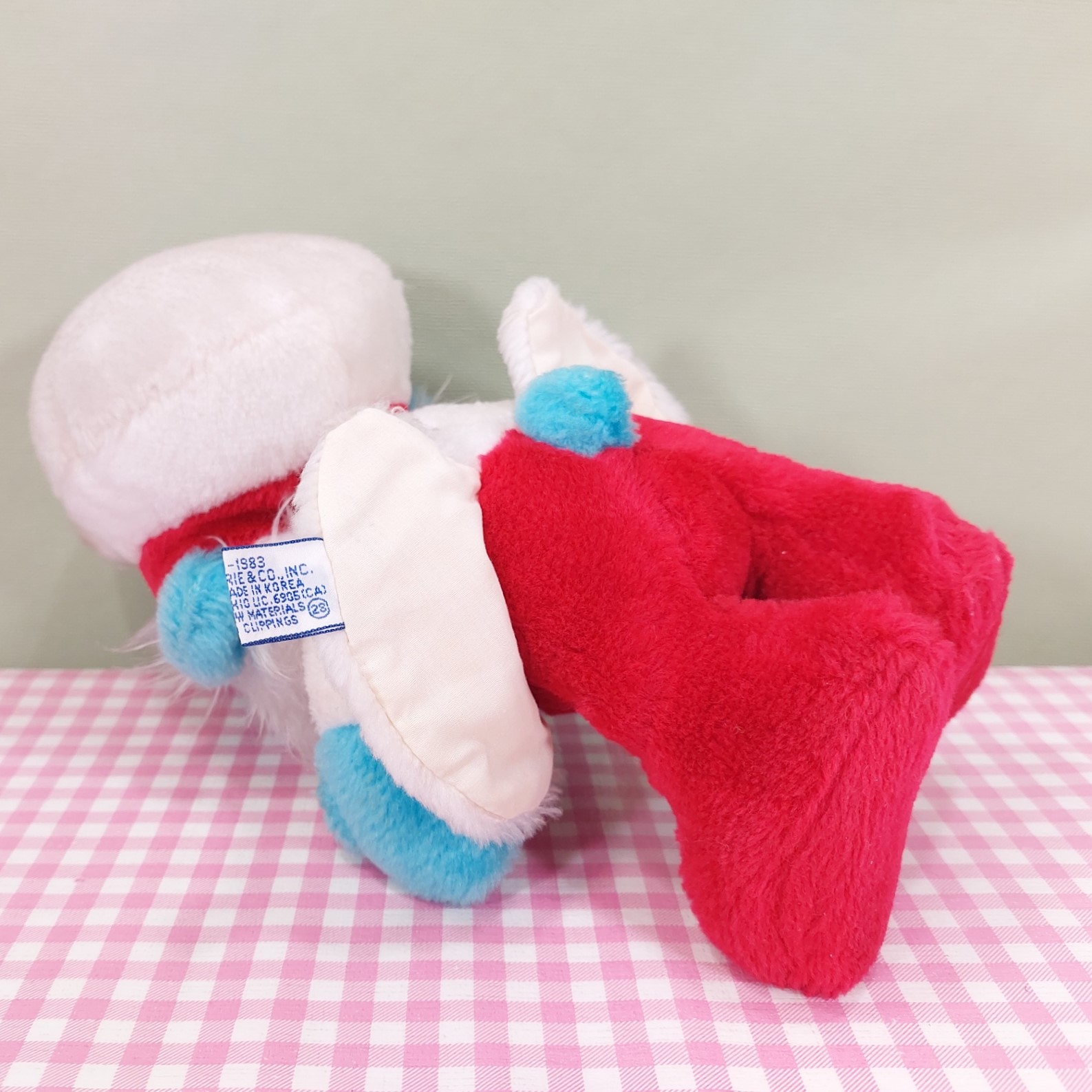 Vintage Wallace Berry knuffel Grote Smurf kapitein - Peyo Smurfen 1983