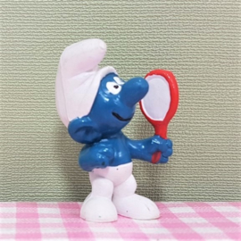 Vintage Smurf met spiegel  -  Schleich Peyo 1972