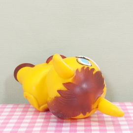 Vintage piepfiguur geel ezeltje - retro squeeky toy