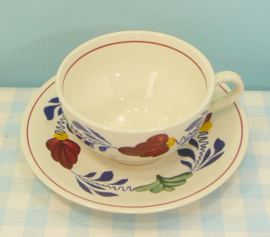 Vintage Boch Boerenbont servies  - kop en schotel