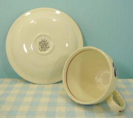 Vintage Boch Boerenbont servies  - kop en schotel