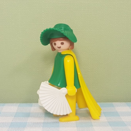 Vintage Playmobil figuur ridders - dame met waaier