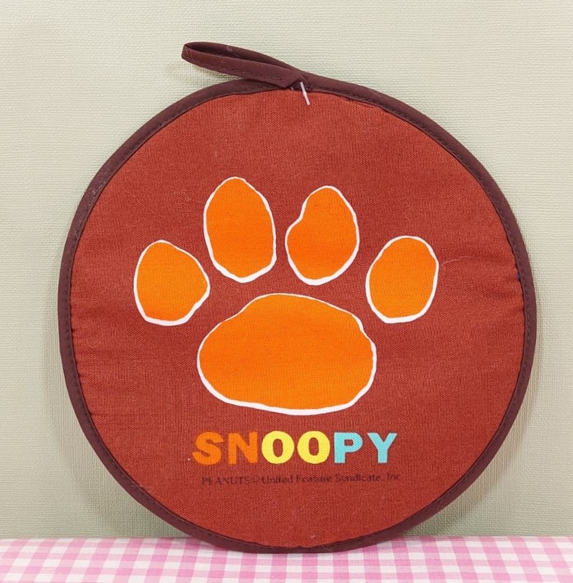 Vintage Peanuts Snoopy pannenlap -  jaren 70 - retro keukentextiel