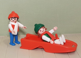 Vintage Playmobil 3327 kinderen met slee - jaren 80