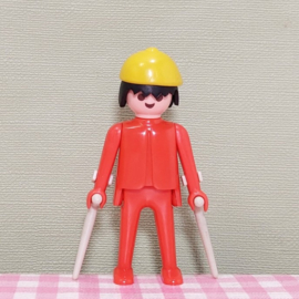 Vintage Playmobil 3237 ziekenhuis patient figuur rood - 1976
