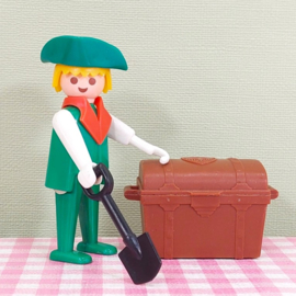 Vintage Playmobil piraten - groene piraat met haak 1978