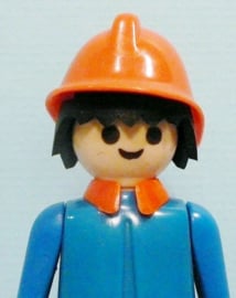 Vintage Playmobil figuur brandweerman met masker - 1974