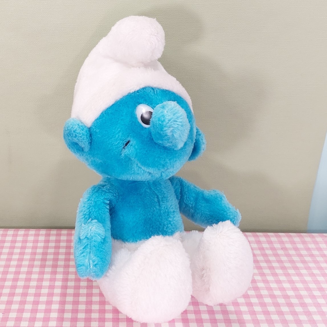 Vintage Smurfen knuffel 28/34 cm - Wallace Berrie Peyo 1979 - Jaren 70
