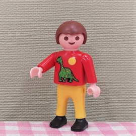 Playmobil Special 4538 jongen met dinosaurus shirt op blauwe step - City Life