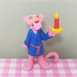 Vintage Bully figuur Pink Panther met kaars en slaapmuts 1983