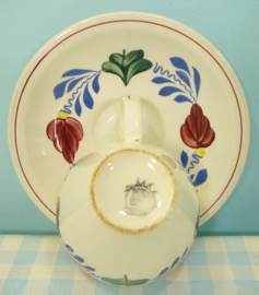 Vintage Boch Boerenbont servies  - kop en schotel