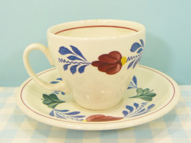 Vintage Boch Boerenbont servies  - kop en schotel