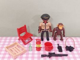 Playmobil 4826 Safari Oambati Ranger figuur met aap - Playmobil Wild Life - Avontuur