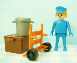 Vintage Playmobil 3323 kruier met bagage - station - 1974 /1981