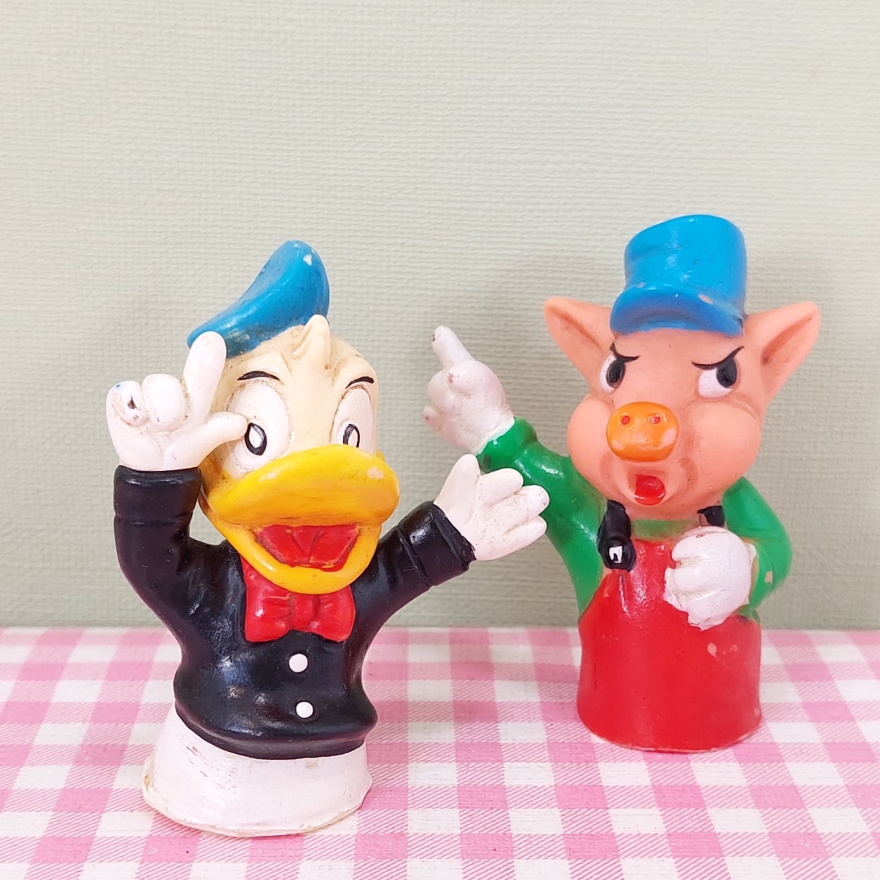 Vintage Disney figuren Mickey Mouse Donald Duck - Jaren 60/70