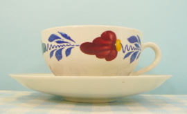 Vintage Boch Boerenbont servies  - kop en schotel