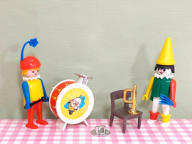 Vintage Playmobil 3578 circus clowns met trommel - Playmobil circus