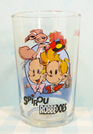 Robbedoes en Kwabbernoot glas - Amora 1994