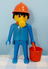 Vintage Playmobil figuur brandweerman met masker - 1974