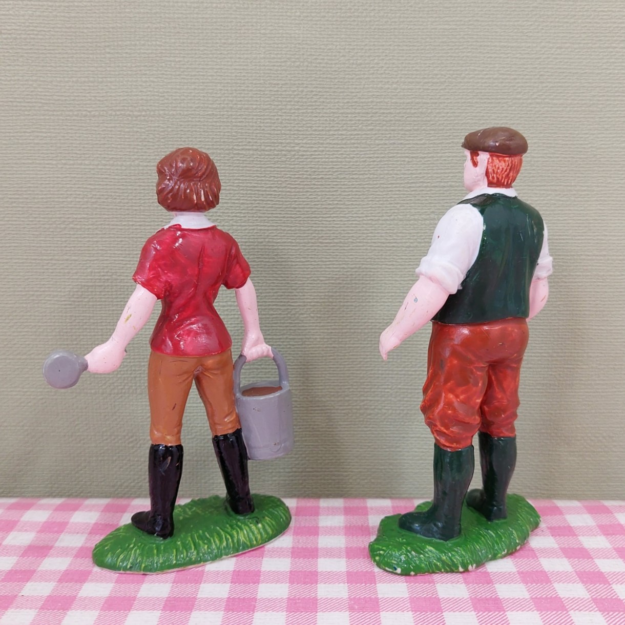 Vintage E.L.C. figuren boer en boerin - Boerderij boerderijdieren