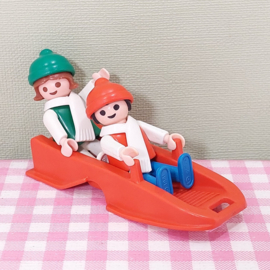 Vintage Playmobil 3327 kinderen met slee - jaren 80