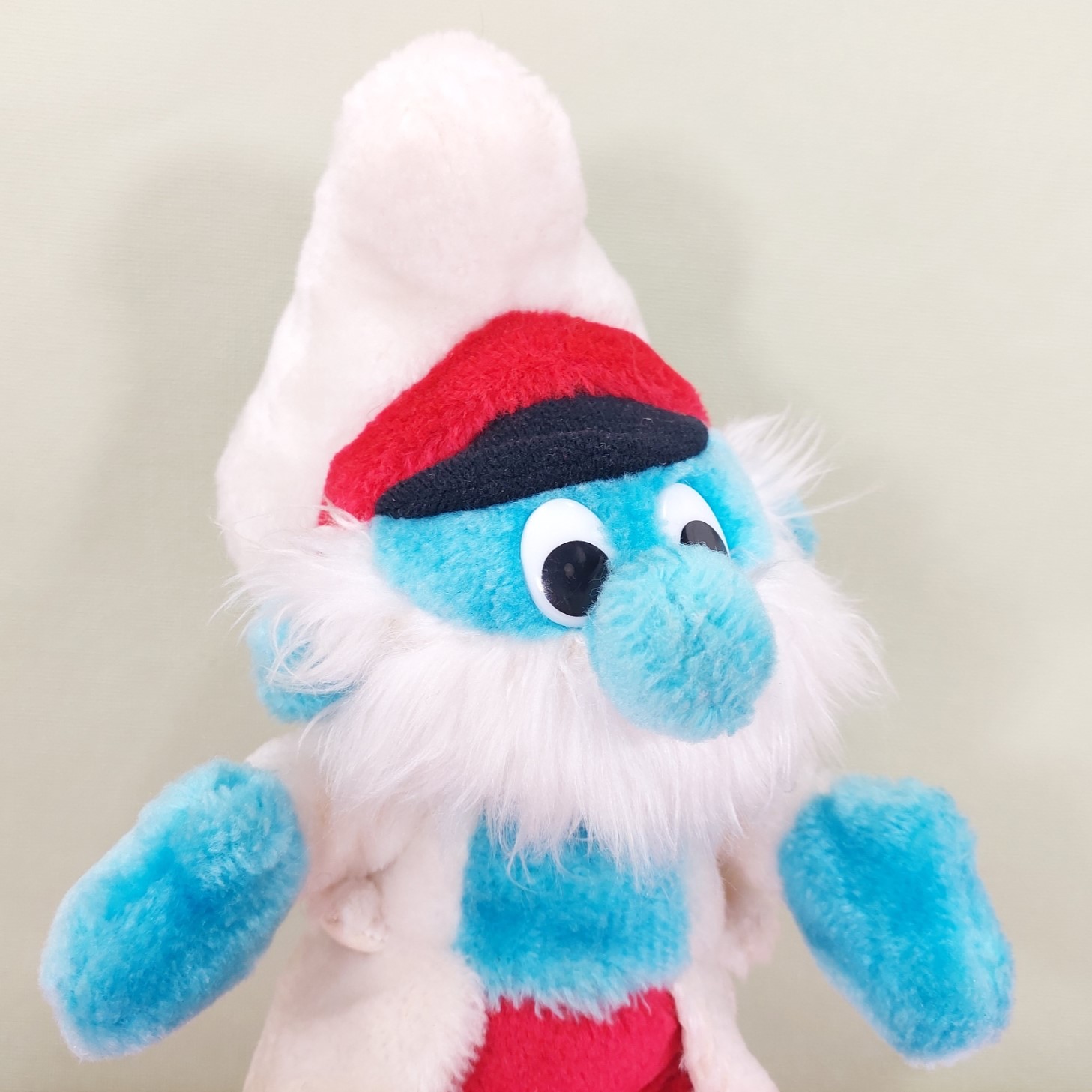 Vintage Wallace Berry knuffel Grote Smurf kapitein - Peyo Smurfen 1983