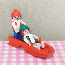 Vintage Playmobil 3327 kinderen met slee - jaren 80