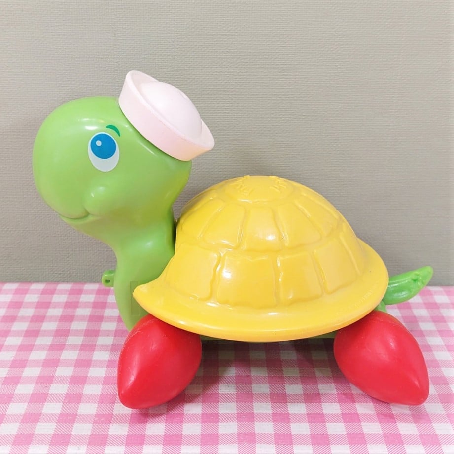 Vintage Fisher Price schildpad Tag-Along Turtle - 1977 - Jaren 70