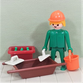 Vintage Playmobil 3312 bouwvakker met gereedschap - 1974