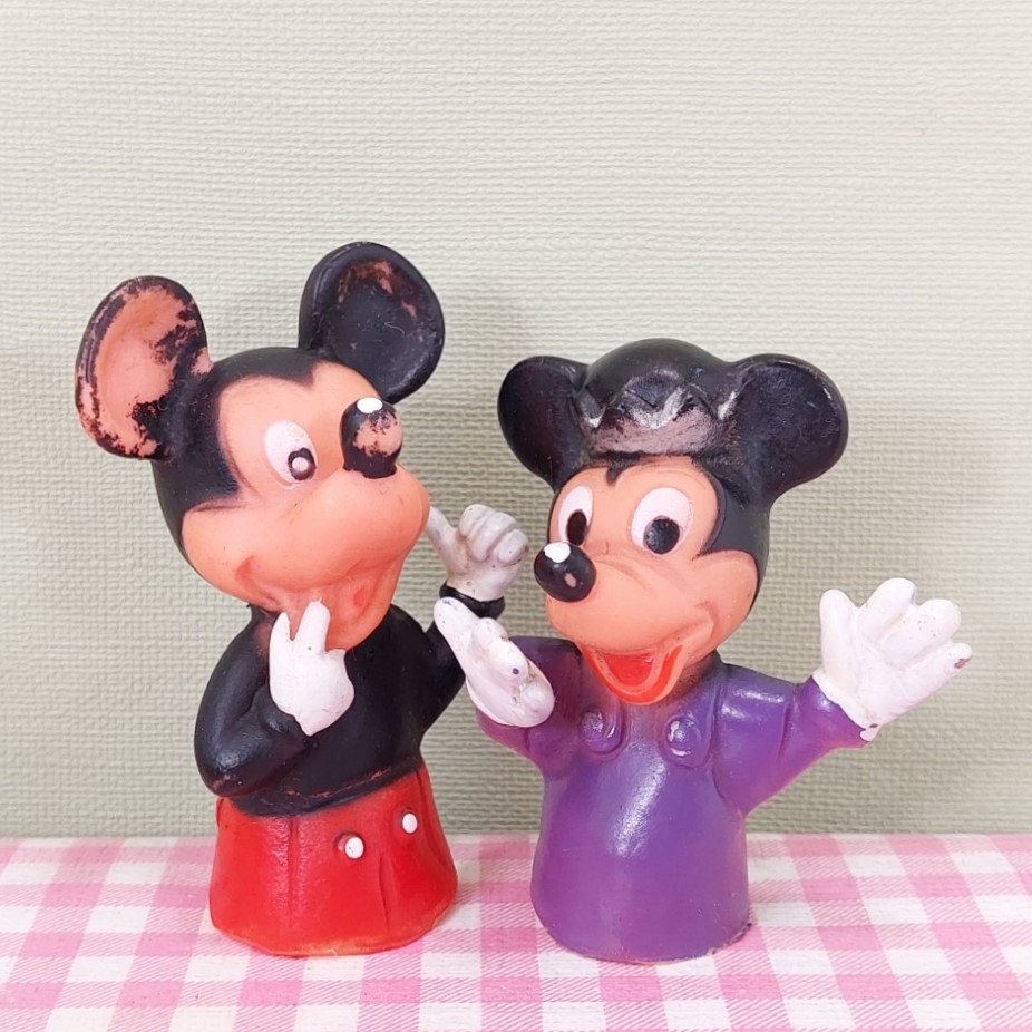 Vintage Disney figuren Mickey Mouse Donald Duck - Jaren 60/70