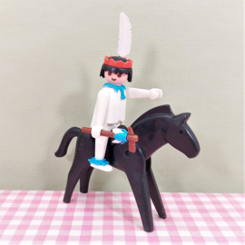 Vintage Playmobil indiaan te paard - Playmobil western