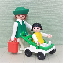 Playmobil 3597 moeder met  wandelwagen - jaren 80